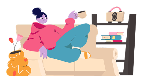A lady relaxing